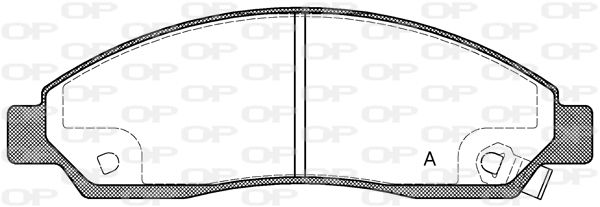 OPEN PARTS Комплект тормозных колодок, дисковый тормоз BPA1098.14